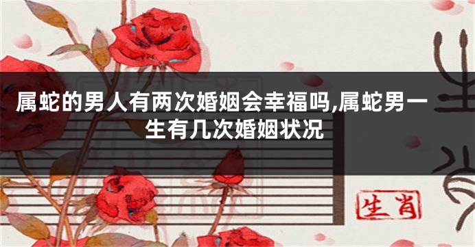 属蛇的男人有两次婚姻会幸福吗,属蛇男一生有几次婚姻状况