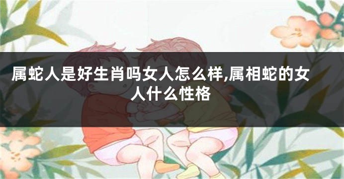 属蛇人是好生肖吗女人怎么样,属相蛇的女人什么性格