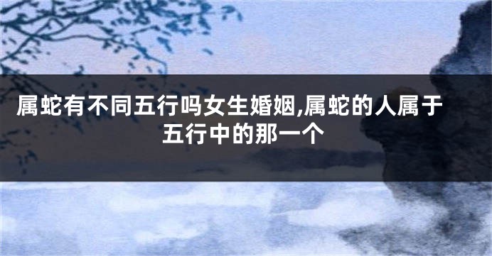 属蛇有不同五行吗女生婚姻,属蛇的人属于五行中的那一个