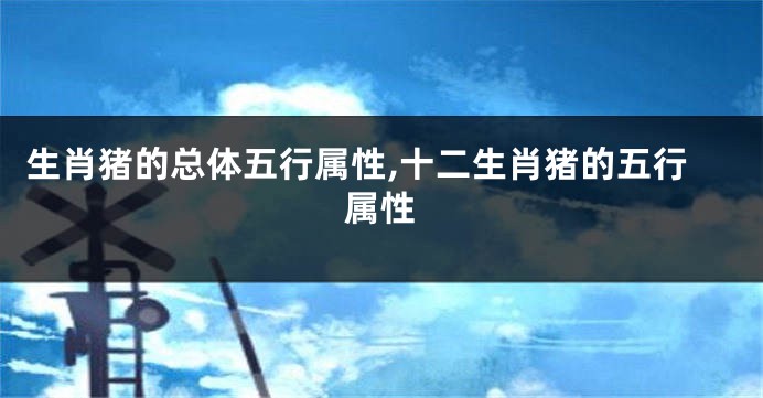 生肖猪的总体五行属性,十二生肖猪的五行属性