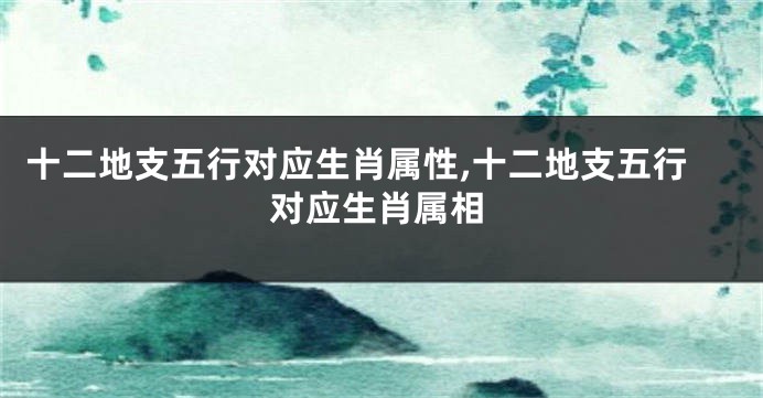 十二地支五行对应生肖属性,十二地支五行对应生肖属相