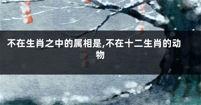不在生肖之中的属相是,不在十二生肖的动物