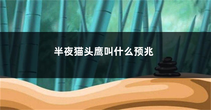 半夜猫头鹰叫什么预兆