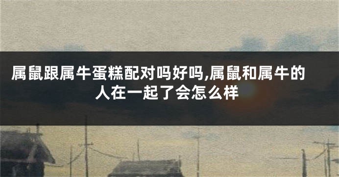 属鼠跟属牛蛋糕配对吗好吗,属鼠和属牛的人在一起了会怎么样