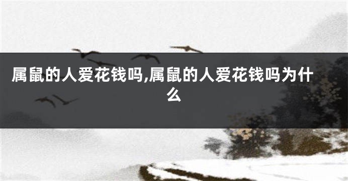 属鼠的人爱花钱吗,属鼠的人爱花钱吗为什么