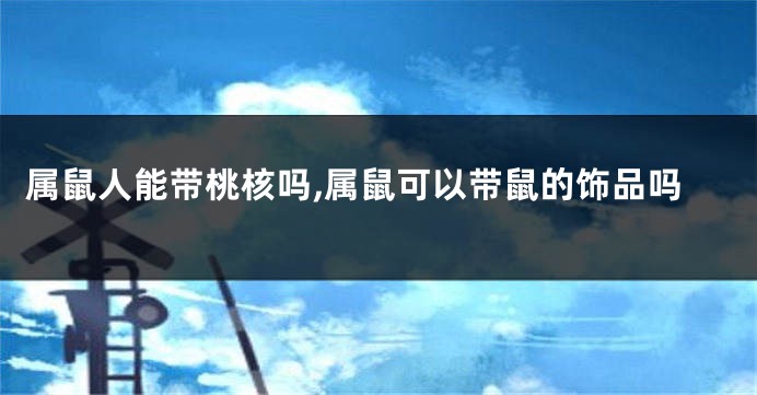 属鼠人能带桃核吗,属鼠可以带鼠的饰品吗