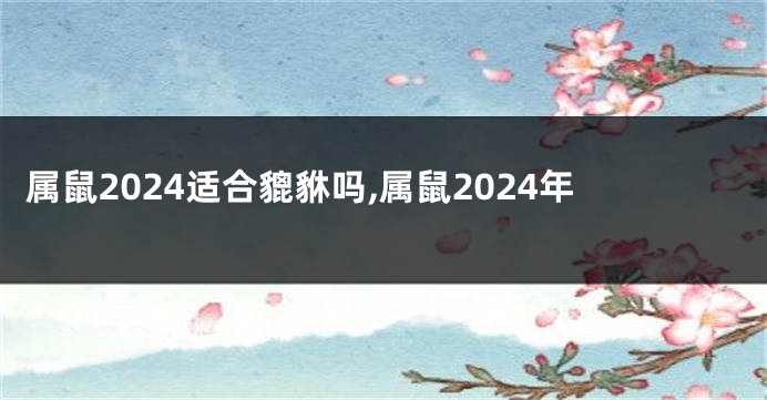 属鼠2024适合貔貅吗,属鼠2024年