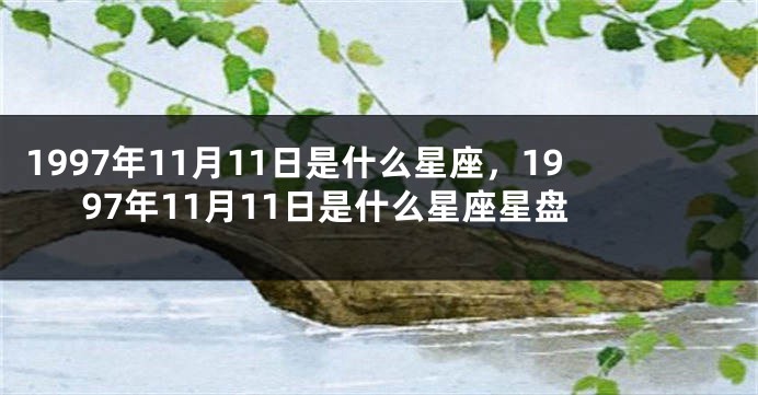 1997年11月11日是什么星座，1997年11月11日是什么星座星盘