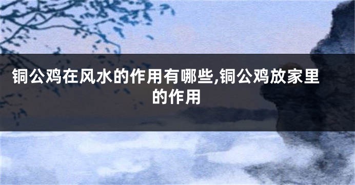 铜公鸡在风水的作用有哪些,铜公鸡放家里的作用