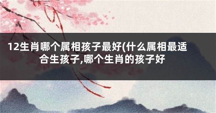 12生肖哪个属相孩子最好(什么属相最适合生孩子,哪个生肖的孩子好