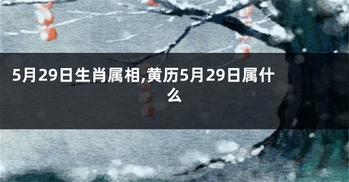5月29日生肖属相,黄历5月29日属什么