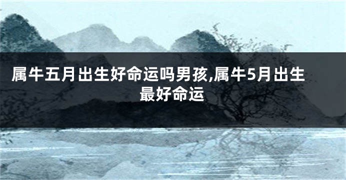 属牛五月出生好命运吗男孩,属牛5月出生最好命运