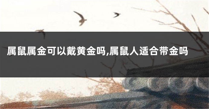 属鼠属金可以戴黄金吗,属鼠人适合带金吗