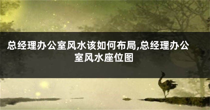 总经理办公室风水该如何布局,总经理办公室风水座位图