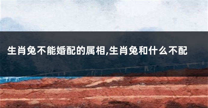 生肖兔不能婚配的属相,生肖兔和什么不配