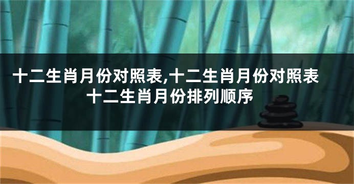 十二生肖月份对照表,十二生肖月份对照表 十二生肖月份排列顺序