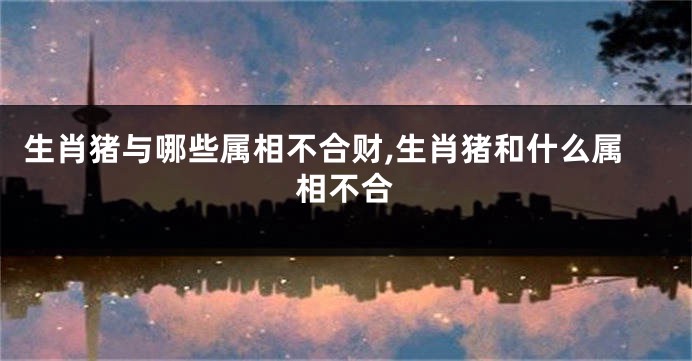 生肖猪与哪些属相不合财,生肖猪和什么属相不合