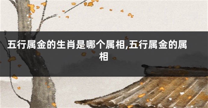 五行属金的生肖是哪个属相,五行属金的属相