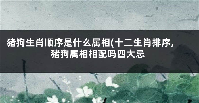 猪狗生肖顺序是什么属相(十二生肖排序,猪狗属相相配吗四大忌