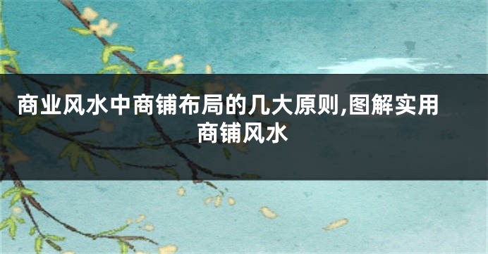 商业风水中商铺布局的几大原则,图解实用商铺风水