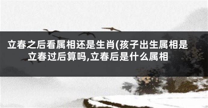 立春之后看属相还是生肖(孩子出生属相是立春过后算吗,立春后是什么属相