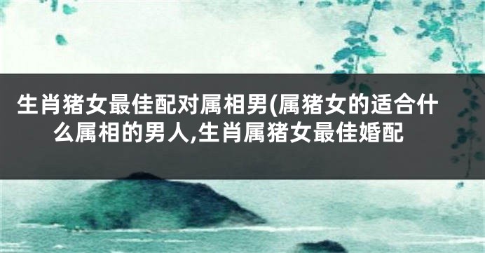 生肖猪女最佳配对属相男(属猪女的适合什么属相的男人,生肖属猪女最佳婚配