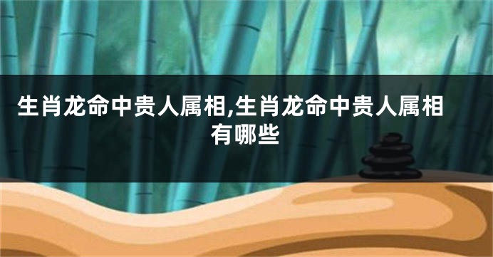 生肖龙命中贵人属相,生肖龙命中贵人属相有哪些