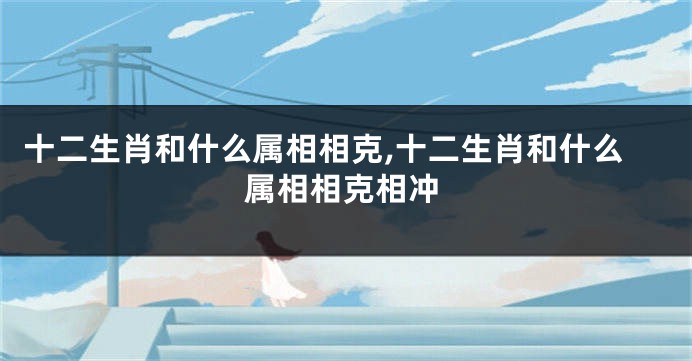 十二生肖和什么属相相克,十二生肖和什么属相相克相冲