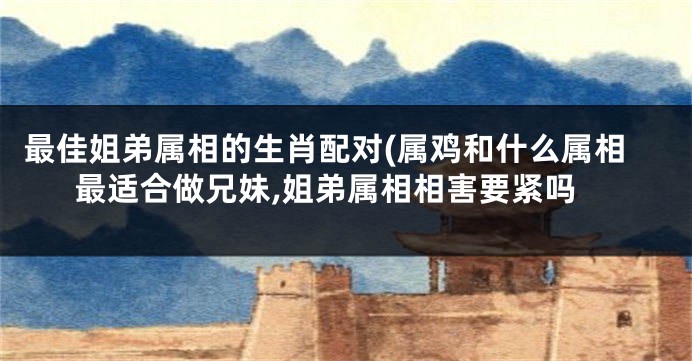 最佳姐弟属相的生肖配对(属鸡和什么属相最适合做兄妹,姐弟属相相害要紧吗