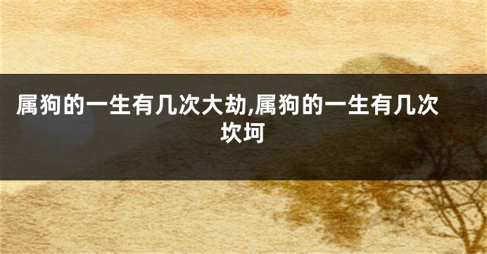 属狗的一生有几次大劫,属狗的一生有几次坎坷