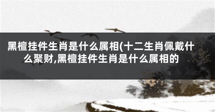 黑檀挂件生肖是什么属相(十二生肖佩戴什么聚财,黑檀挂件生肖是什么属相的