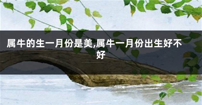 属牛的生一月份是美,属牛一月份出生好不好