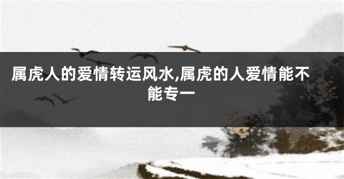 属虎人的爱情转运风水,属虎的人爱情能不能专一