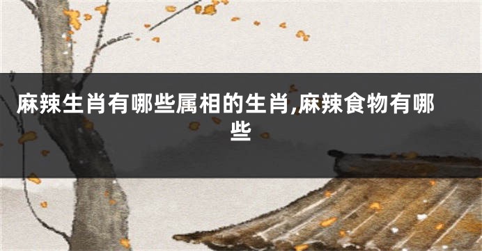 麻辣生肖有哪些属相的生肖,麻辣食物有哪些