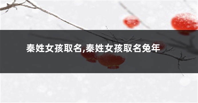 秦姓女孩取名,秦姓女孩取名兔年