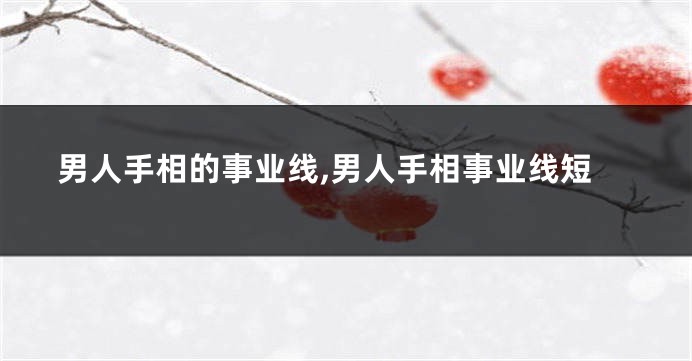 男人手相的事业线,男人手相事业线短