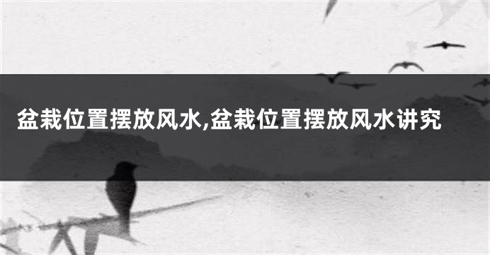 盆栽位置摆放风水,盆栽位置摆放风水讲究