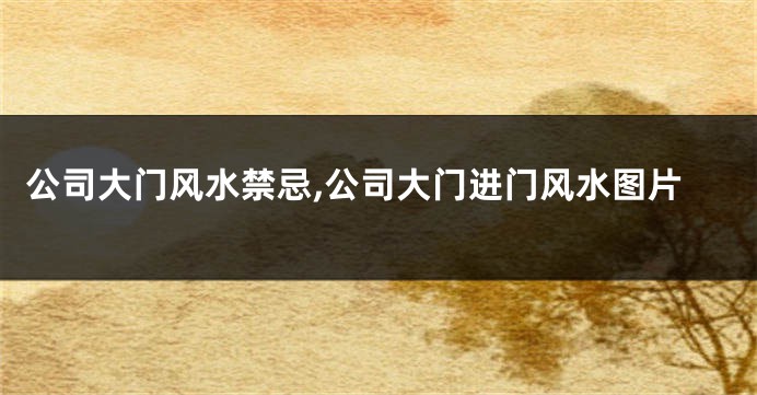 公司大门风水禁忌,公司大门进门风水图片