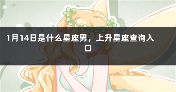 1月14日是什么星座男，上升星座查询入口