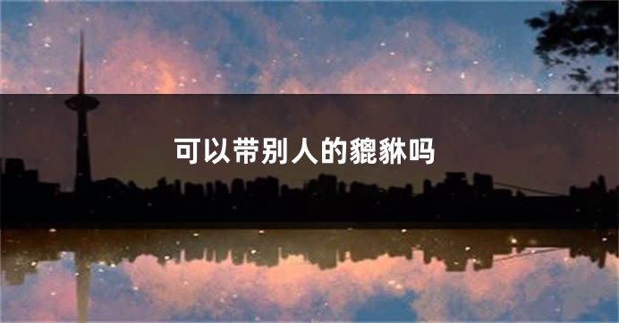 可以带别人的貔貅吗