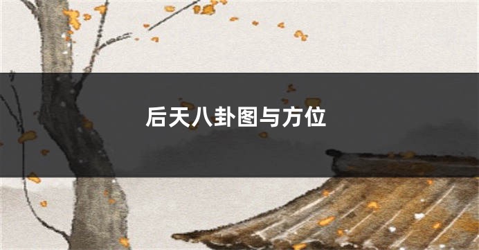 后天八卦图与方位