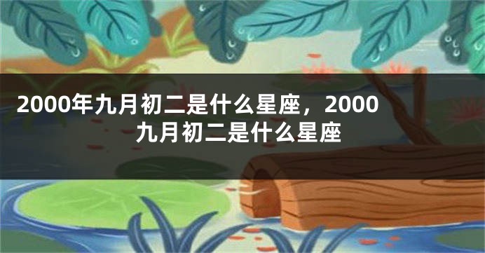 2000年九月初二是什么星座，2000九月初二是什么星座