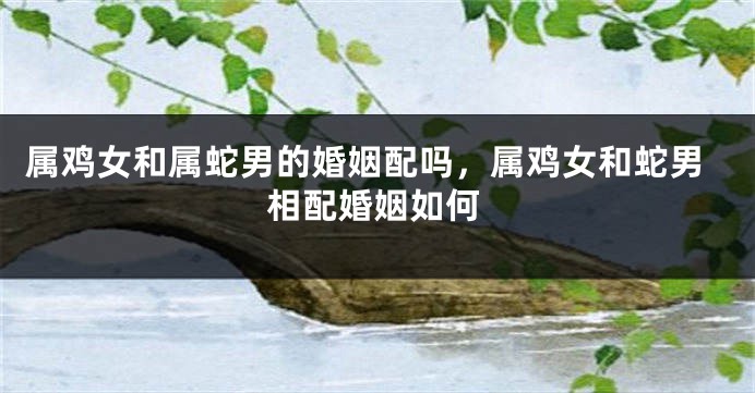 属鸡女和属蛇男的婚姻配吗，属鸡女和蛇男相配婚姻如何