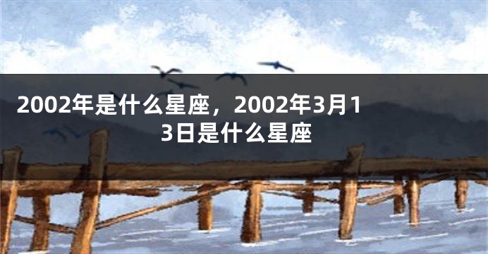 2002年是什么星座，2002年3月13日是什么星座