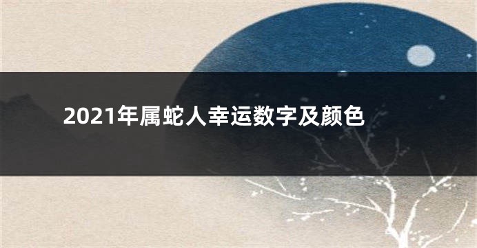 2021年属蛇人幸运数字及颜色