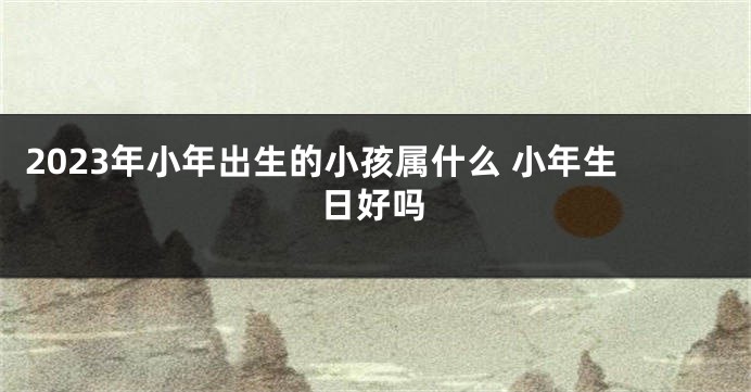 2023年小年出生的小孩属什么 小年生日好吗