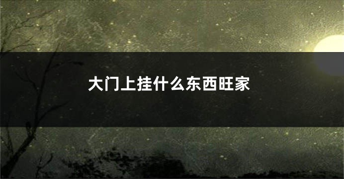 大门上挂什么东西旺家