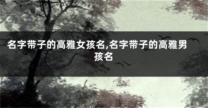 名字带子的高雅女孩名,名字带子的高雅男孩名