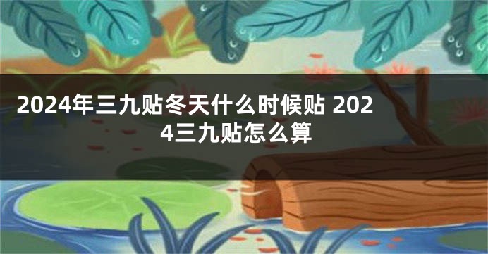 2024年三九贴冬天什么时候贴 2024三九贴怎么算