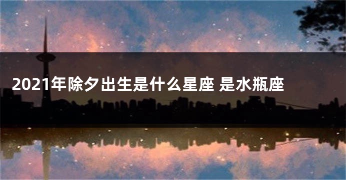 2021年除夕出生是什么星座 是水瓶座